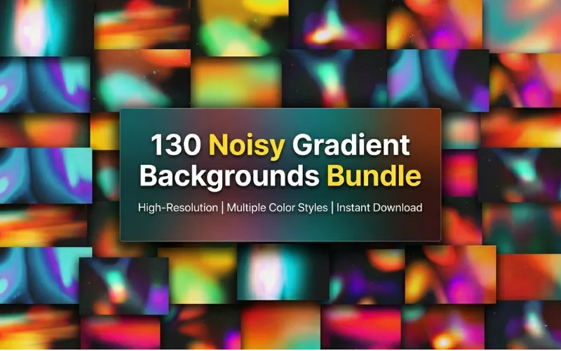 100+ Noisy Gradient Backgrounds Bundle