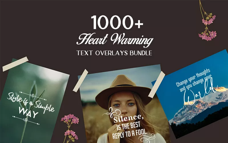 1000+ Heartwarming Text Overlays Bundle