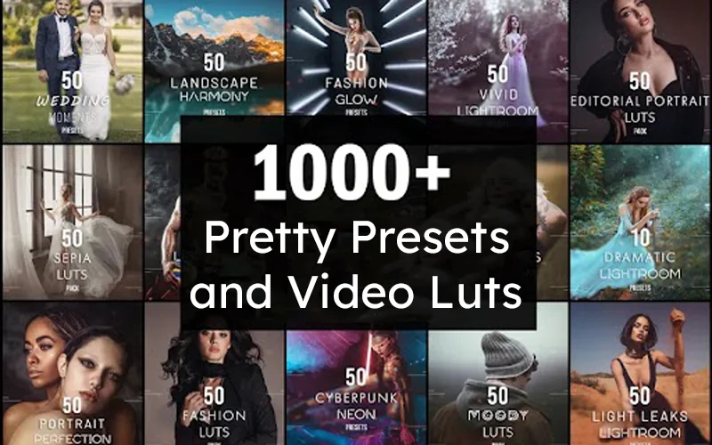 1000+ Pretty Presets And Video LUTs For Lightroom