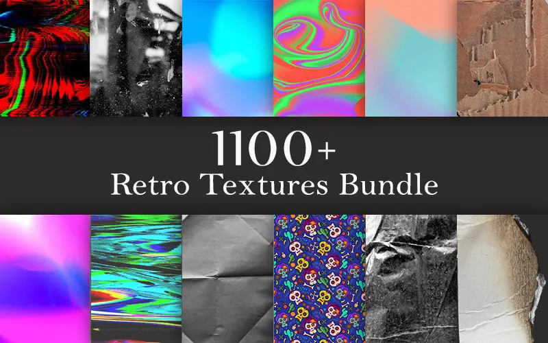 1100+ Retro Textures Bundle