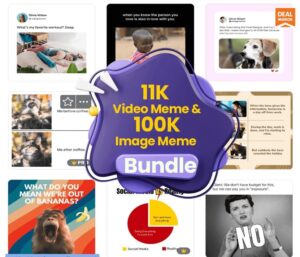 11K Video Meme & 100K Image Meme Bundle