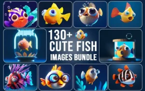 130+ Cute Fish Images Bundle