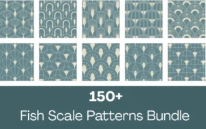 150+ Fish Scale Patterns Bundle