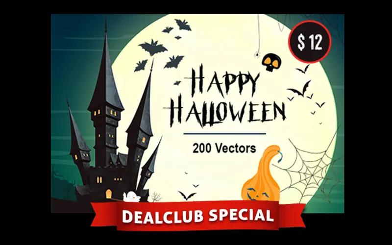 200 Spooky Vector Images Halloween Bundle