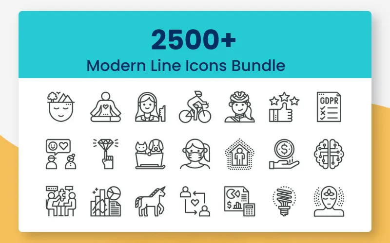 2500+ Modern Line Icons Bundle