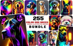 255 Color Dog Breed Images Bundle