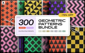 300 Geometric Patterns In 4 Versatile Collections