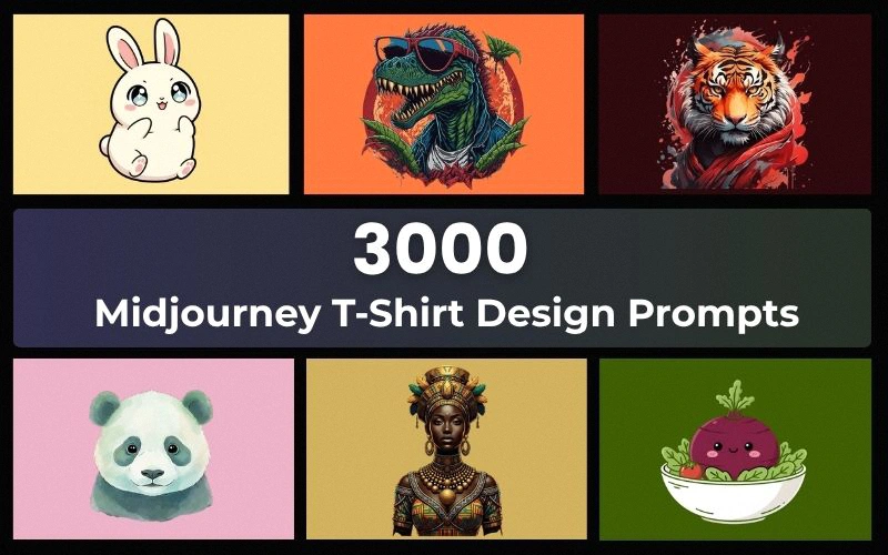 3000 Midjourney T-Shirt Design Prompts