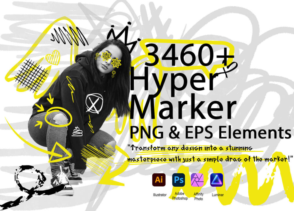 3460+ Hyper Marker Vectors Bundle