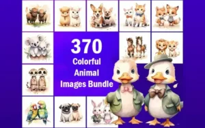370 Watercolor Animal Images