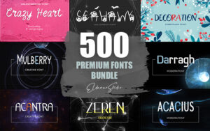 500 Best Premium Fonts Bundle