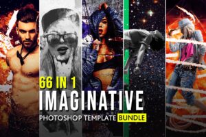 66-in-1 Imaginative Photoshop Photo Templates Bundle