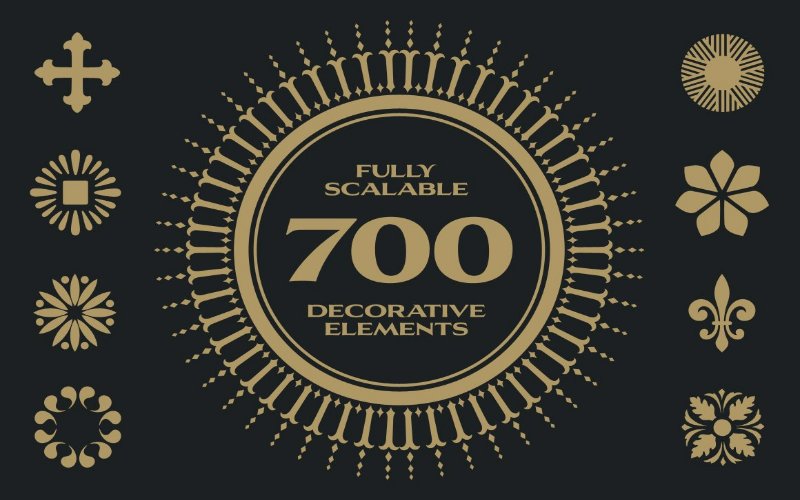700+ Decorative Elements Bundle