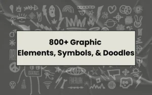 800+ Graphic Elements, Symbols & Doodles