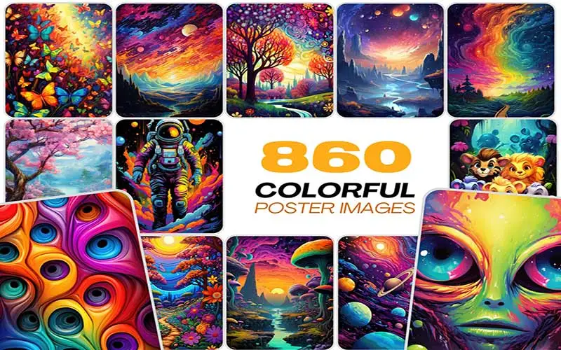860 Colorful Wallpaper Bundle