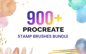 900+ Procreate Stamp Brushes Bundle