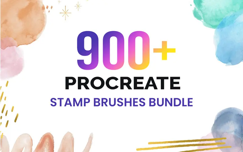 900+ Procreate Stamp Brushes Bundle