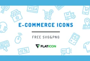 A Bundle Of Flaticon's FREE eCommerce Icons For Instant Download