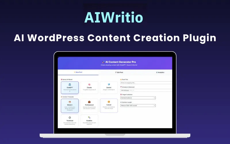 AIWritio - AI-Powered WordPress Content Creation Plugin