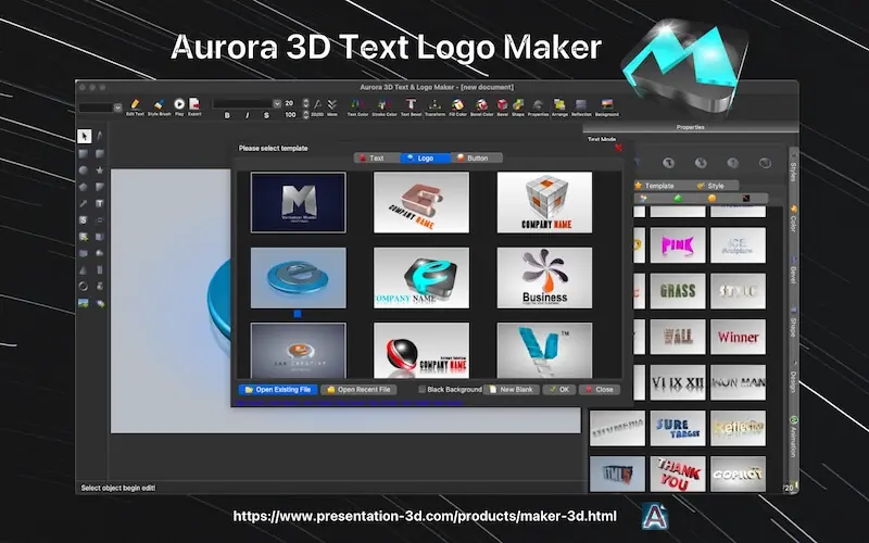 Aurora 3D Logo & Text Maker