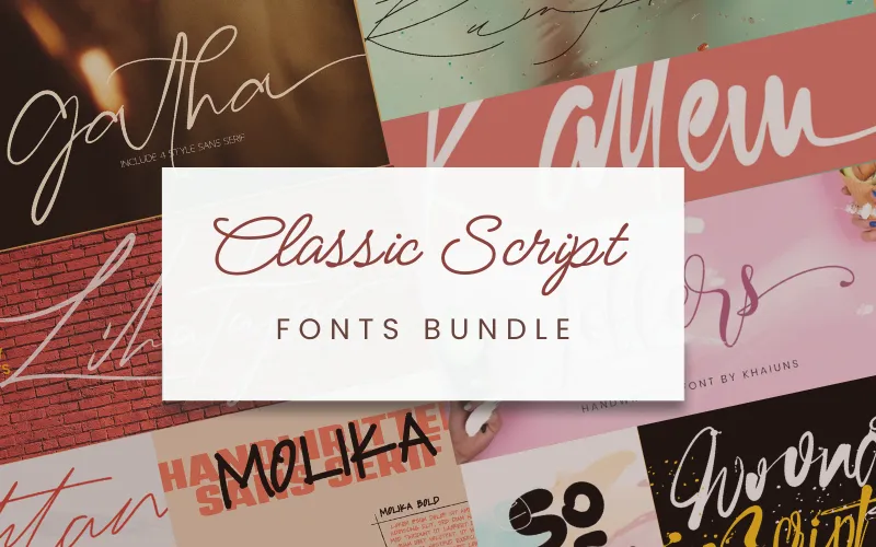 Classic Script Fonts Bundle