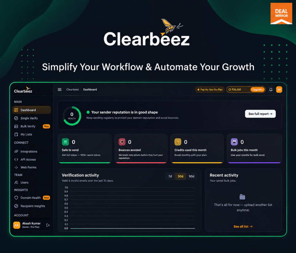 ClearBeez: AI-powered email verification that protects your sender reputation
