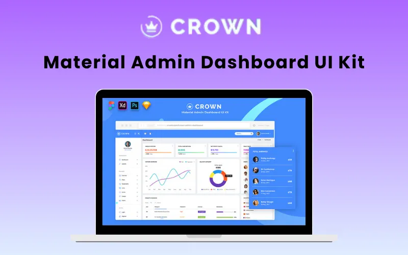 Crown – Material Admin Dashboard UI Kit