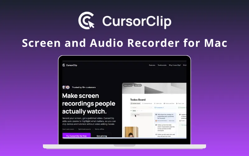 CursorClip - Screen Recorder App For Mac