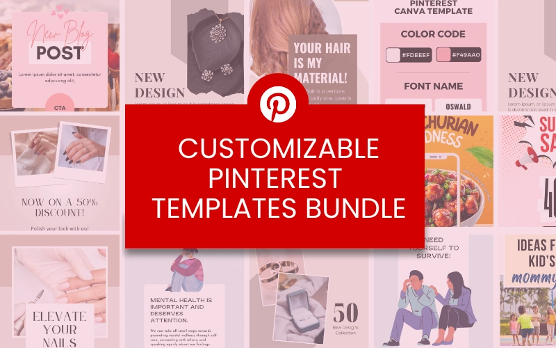 Customizable Pinterest Templates Bundle
