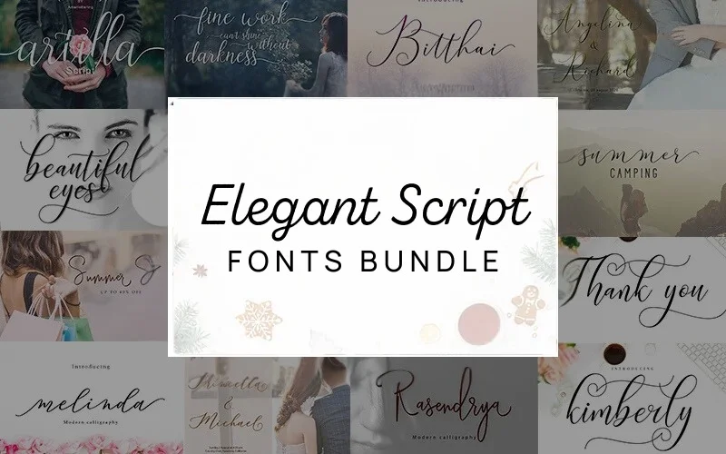 Elegant Script Fonts Bundle