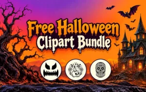 Free Halloween Clipart Bundle - Get 3 Halloween Designs in 6 Formats