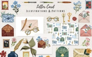 Letter Card Illustrations & Patterns