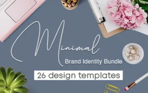 Minimal Brand Identity Templates Bundle - 26 Design Templates