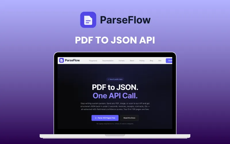 ParseFlow - PDF To JSON API