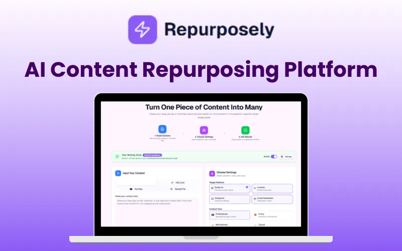 Repurposely - AI Content Repurposing Platform