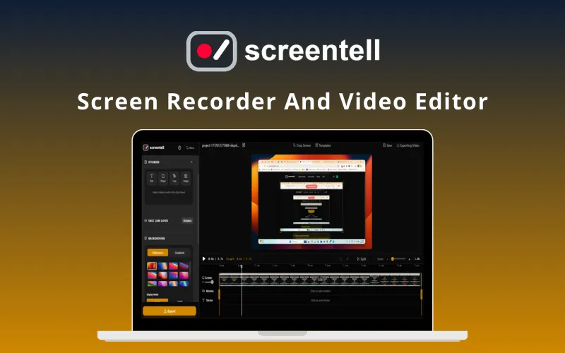 Screentell - Screen Recorder and Video Editor