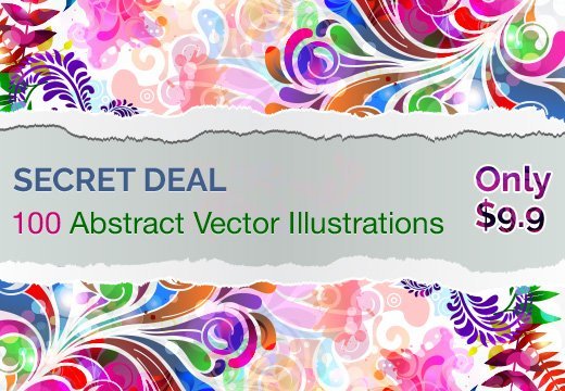 Secret Deal: 100 Splendid Abstract Vector Illustrations
