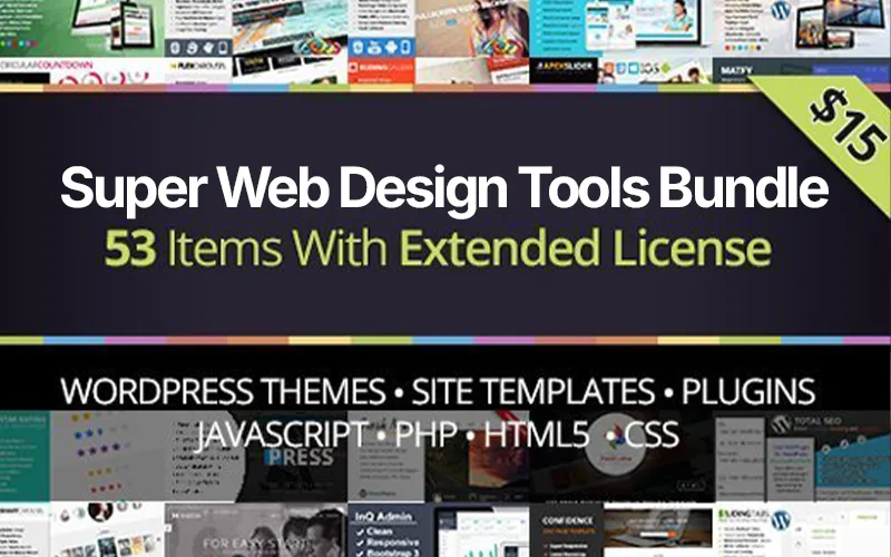 Superb Web Design Tools Bundle with 53 Premium Items