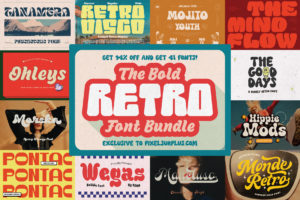 The Bold Retro Font Bundle