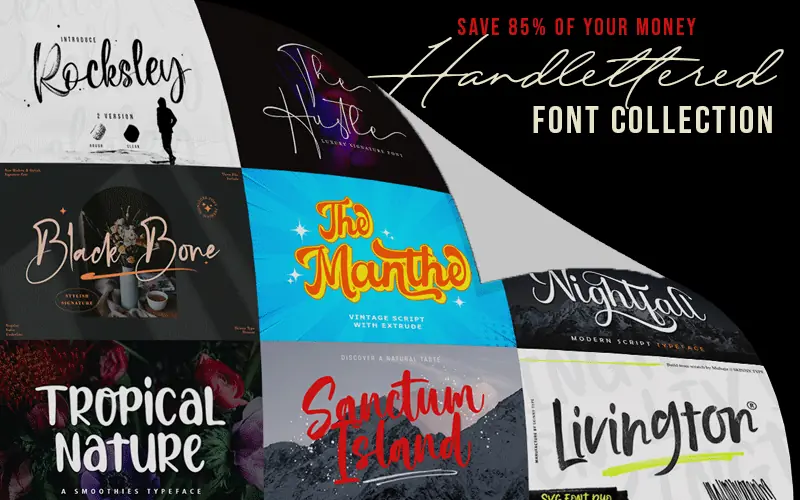 The Hand Lettered Fonts Collection