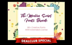 The Modern Script Fonts Bundle - 80+ Elegant Fonts
