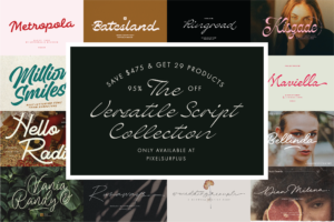 The Versatile Script Font Collection