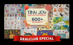 Tiny Joy Kids Vector Bundle Of 600+ Elements