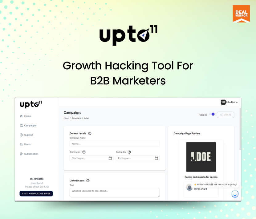 Upto11: Experimental B2B Marketing Widgets