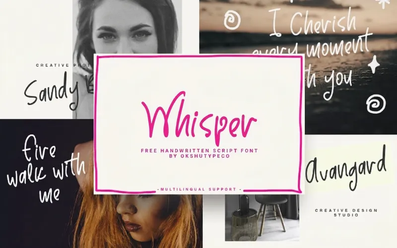 Whisper - Free Handwritten Script Font